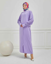 Oversize Bol Kesim Sade Ferace Lila | 2108-39